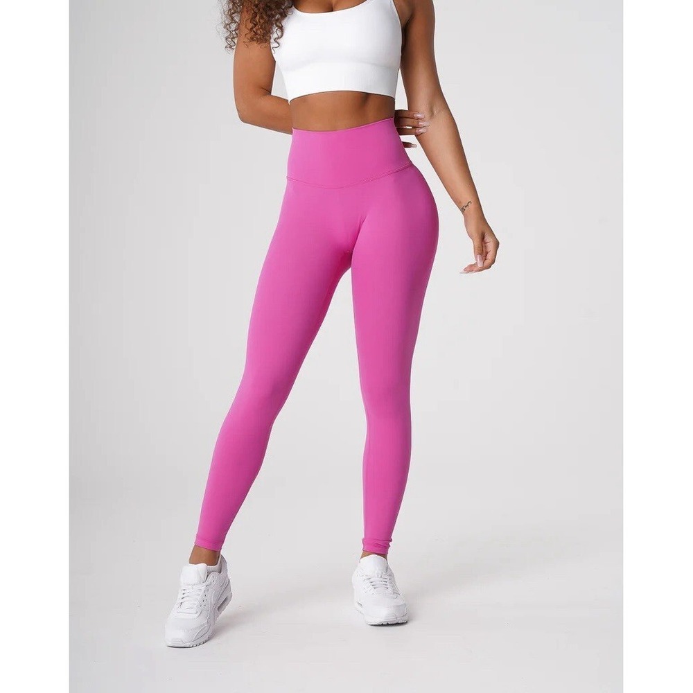 NVGTN Pink Full Length Leggings Logo‎ Size M